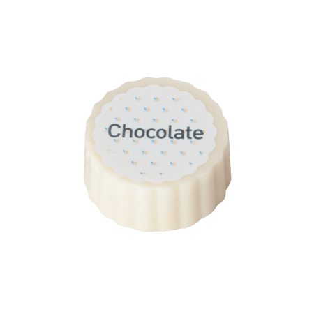 Logobonbon van witte chocolade