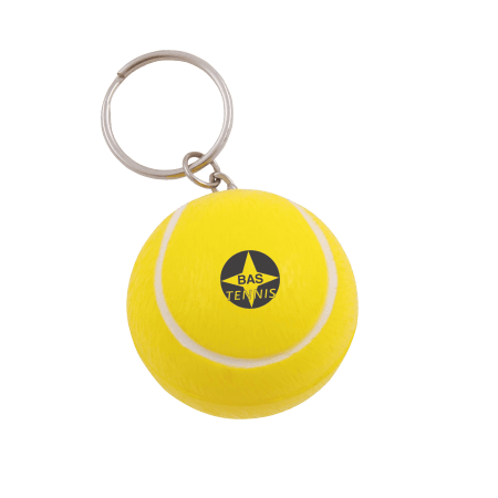 Anti-stress Tennisbal met sleutelhanger